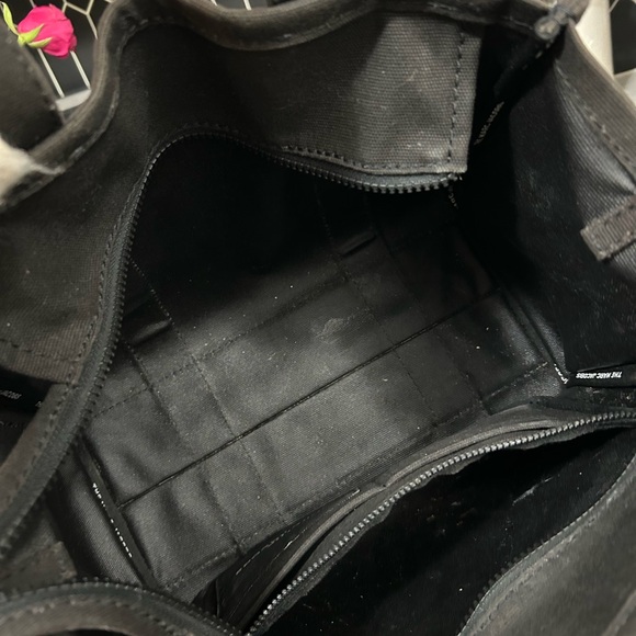 Marc Jacobs Black Canvas Tote Bag Medium - Picture 5 of 8